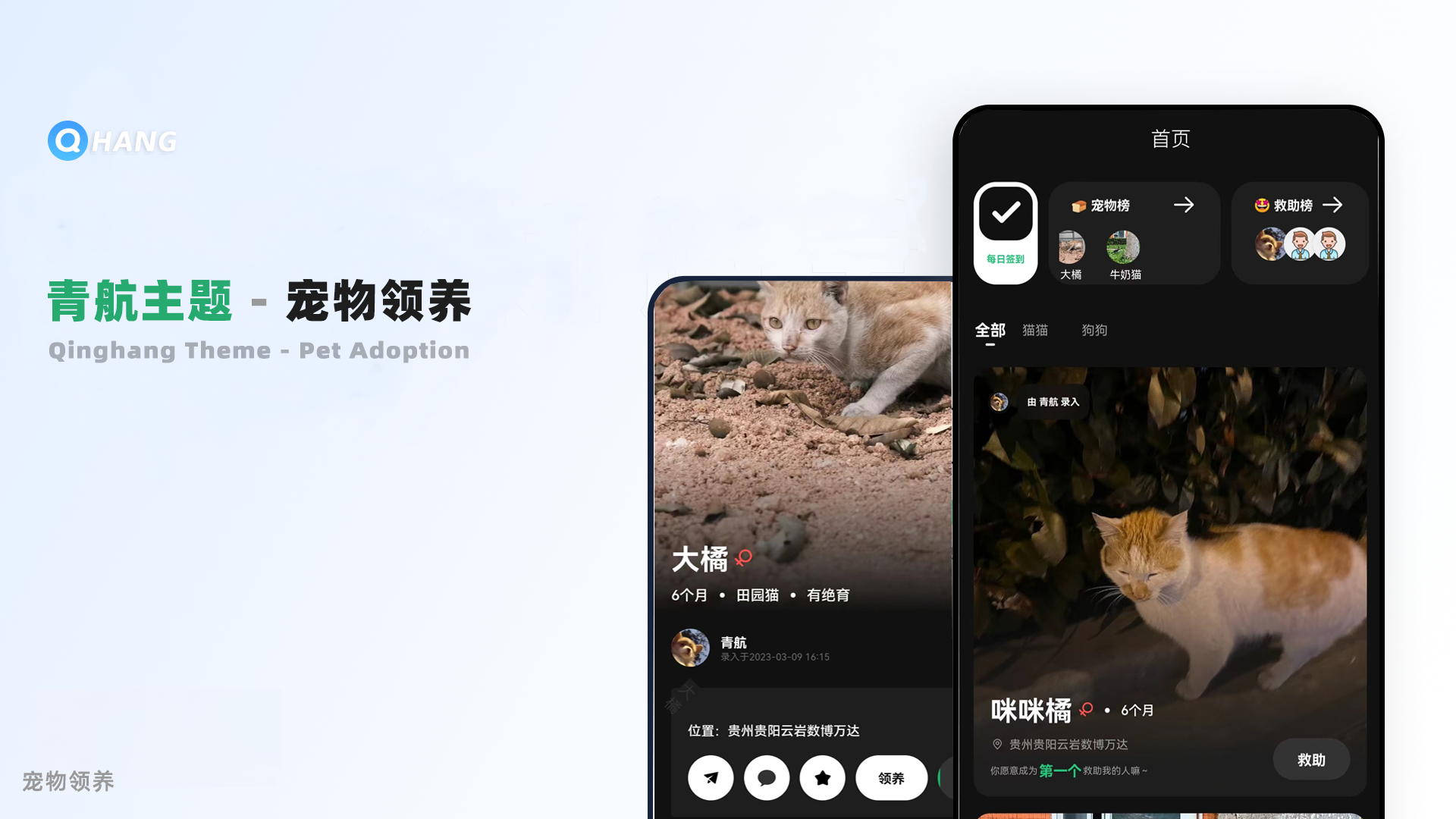 YzmCMS6.7青航主題寵物領養救助APP模塊插件